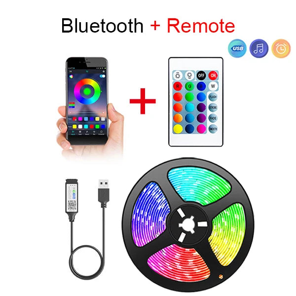 Fita LED Bluetooth USB RGB