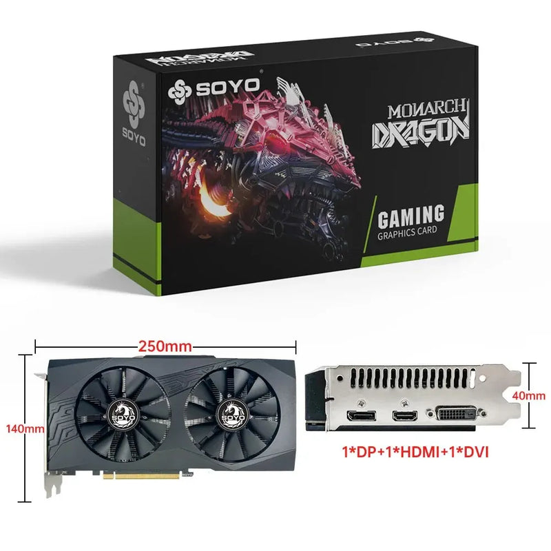 RX580 8G GDDR5 Placa de Vídeo.